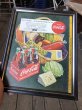 画像1: 50s Vintage Coca-Cola Advertising W/Frame (B935) (1)