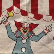 画像8: Vintage Twin Flat Sheet Fabric Bozo the Clown (B684) (8)