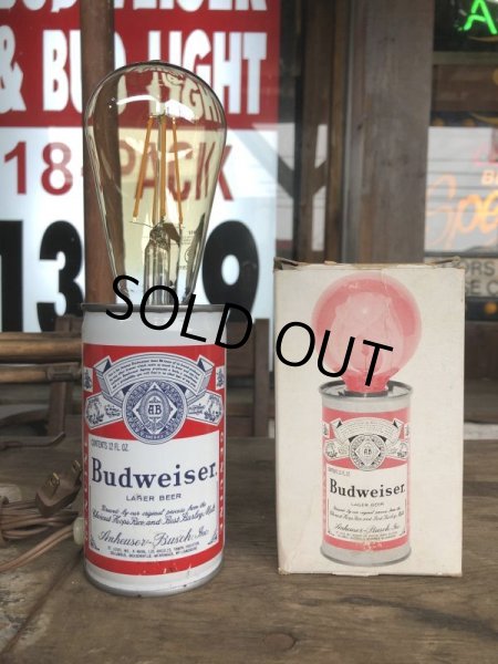 画像1: 70s Vintage Budweiser Beer Can Bar Lamp (C053) (1)