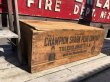 画像2: RARE!  30s Antique Champion Spark Plug Dealer Delivery Wooden Crate (C074) (2)