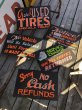 画像7: Vintage Hand Painted Retail Store Signs on Black Paper Board / good USED TIRES (C353)  (7)