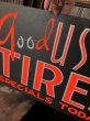 画像2: Vintage Hand Painted Retail Store Signs on Black Paper Board / good USED TIRES (C353)  (2)