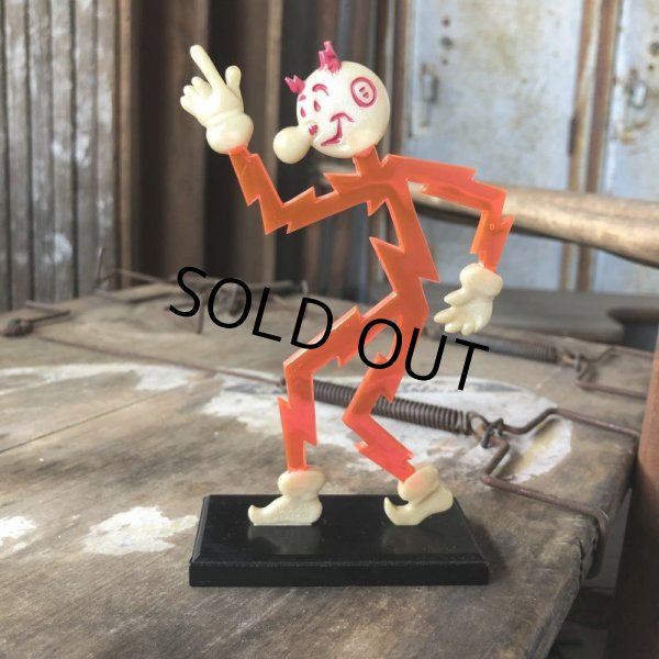 画像1: 40s Vintage REDDY KILOWATT Standing Business Card Holder Figure Red w/Black Stand (C359) (1)