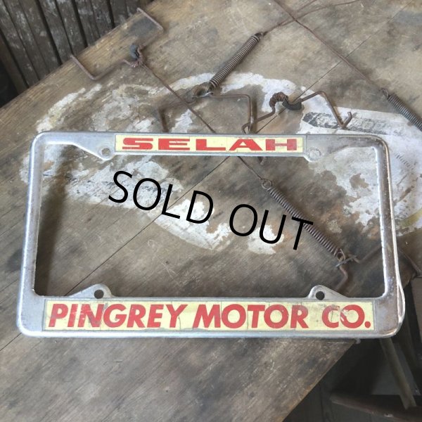 画像1: Vintage Automotive License Plate Frame / SELAH PINGREY MOTOR CO. (B402) (1)