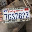 画像7: Vintage Automotive License Plate Frame / SEATTLE ROWLAND (B402) (7)