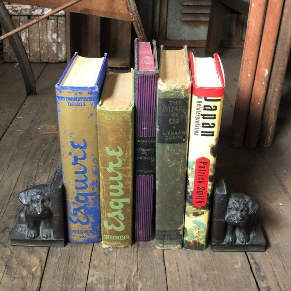 画像1: Vintage Sealyham Terrier Brass Metal Bookends Matching Pair (B493) (1)