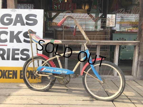 画像1:  【店舗引き取り限定】1970s Vintage Huffy Stars & Stripes Boys Banana Seat Bike (B725) (1)