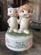 画像1: 70s Vintage Kim Casali LOVE IS FOR SHARING Ceramic Music box (B775) (1)