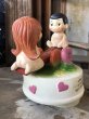 画像9: 70s Vintage Kim Casali LOVE IS FOR SHARING Ceramic Music box (B774) (9)