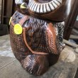 画像14: 60s Vintage Wise Winking Waving Owl Cookie Jar (B776) (14)