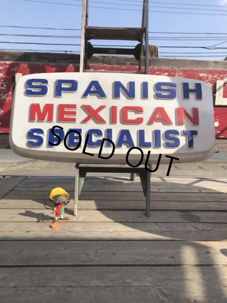 画像1: Vintage Advertising SPANISH MEXICAN SPECIALIST Store Display Sign (B779) (1)