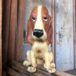 画像1: Vintage Basset Hound Plastic Statue (M196) (1)