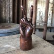 画像1: 70s Vintage Wooden Hand Peace Sign Ornament (M646) (1)