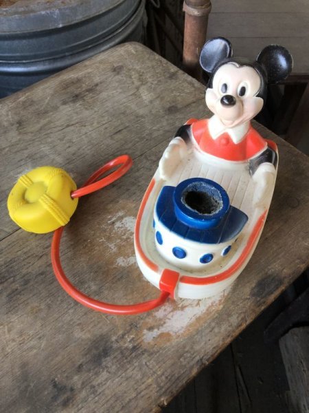 画像1: 70s Vintage Mickey Mouse Bubble Barge (M674) (1)