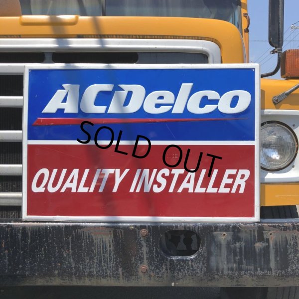 画像1: Vintage AC DELCO QUALITY INSTALLER Embossed Sign (M690) (1)