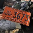 画像1: 70s Vintage American License Number Plate / MINNESOTA 3673 (M711) (1)