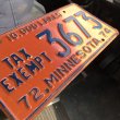 画像2: 70s Vintage American License Number Plate / MINNESOTA 3673 (M711) (2)