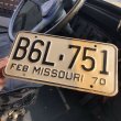 画像1: 70s Vintage American License Number Plate / MISSOURI 751 (M710) (1)