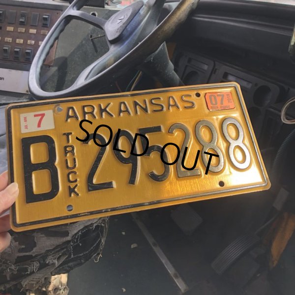 画像1: 00s Vintage American License Number Plate / ARKANSAS 295288 (M709) (1)