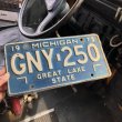 画像1: 70s Vintage American License Number Plate / MICHIGAN 250 (M716) (1)