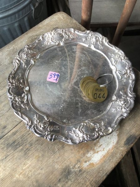 画像1: Vintage Silver Plate Serving Tray Dish Dinner Ware (M803) (1)