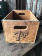 画像5: 70s Vintage Advertising 7up Wooden Crate Wood Box (M811) (5)