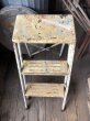 画像1: Vintage Industrial Metal Folding Ladder Step Stool (M861) (1)