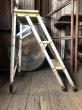 画像4: Vintage Industrial Metal Folding Ladder Step Stool (M861) (4)