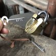 画像3: Antique Brass Handcrafted Solid THUNDER Brand 8 Levers Padlock (B873) (3)