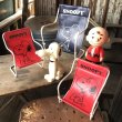 画像12: 70s Vintage Snoopy Sling Lounge Lawn Doll Chair Red (M898) (12)