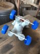 画像4: 60s Vintage LEDRA Rubber Squeaker Pull Toy Elephant on Wheels (M695) (4)