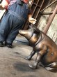 画像4: 40s Vintage Chicago Stockyard Souvenir Cast Iron Copper Wash Piggy Bank (M951)  (4)