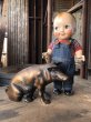 画像7: 40s Vintage Chicago Stockyard Souvenir Cast Iron Copper Wash Piggy Bank (M951)  (7)