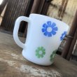 画像4: Vintage Federal Milk Glass Mug Ring Flower (M958)  (4)