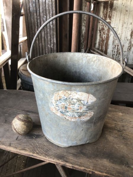 画像1: Vintage Metal Bucket Pail (M976) (1)