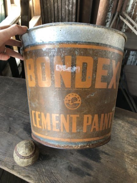 画像1: Vintage Bondex Metal Bucket Pail (M979) (1)