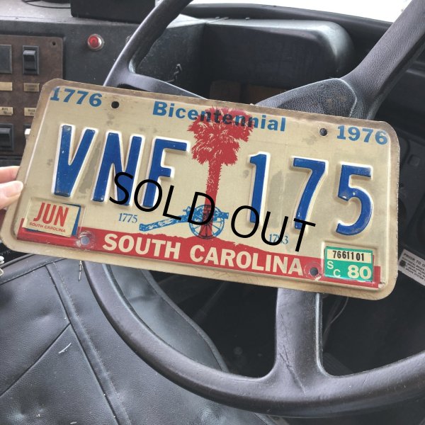 画像1: 70s Vintage Canada License Number Plate / SOUTH CAROLINA VNF 175 (M850) (1)