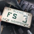 画像1: 60s Vintage American License Number Plate / NEW HAMPSHIRE FS 3 (M865) (1)