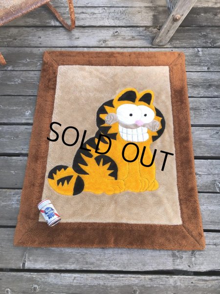 画像1: Vintage Garfield Blanket Tapestry Hard to Find ☆ (M994)  (1)