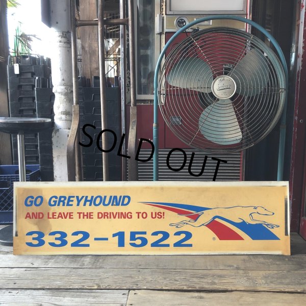 画像1: Vintage Greyhound Lines Inc Advertising Greyhound Bus Display Sign (R049) (1)