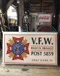 画像1: 【店舗引き取り限定】Vintage VFW VETERANS OF FOREIGN WARS OF THE UNITED STATES Sign (R053) (1)