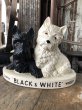 画像1: Black & White Whisky Terrier Dogs Advertising Display Figurine (R137) (1)