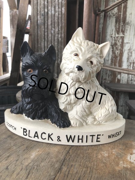 画像1: Black & White Whisky Terrier Dogs Advertising Display Figurine (R137) (1)