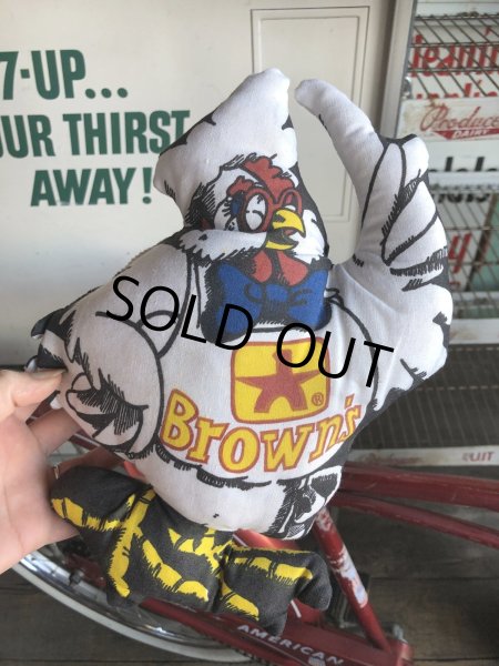 画像1: Vintage Advertising Pillow Doll Brown's Chicken (R139)  (1)