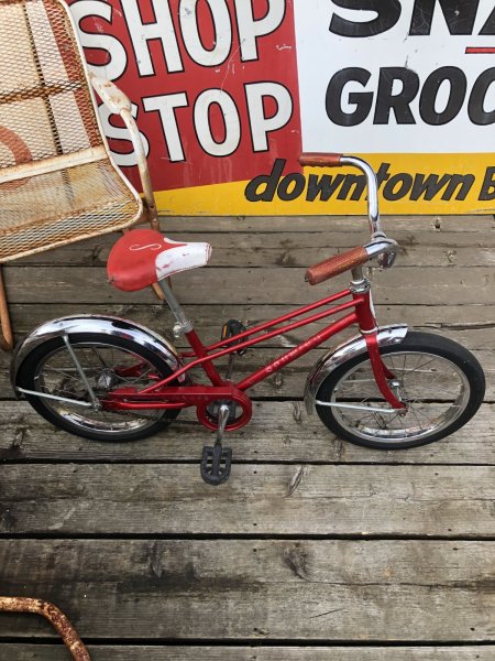 画像1:  【店舗引き取り限定】Vintage Schwinn Stingray Pixie Boys Kids Bike Red 16" (R144) (1)