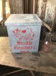 画像1: Vintage Galvanized Metal Dairy Milk Box Smith Brothers (R186)  (1)