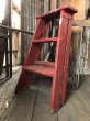 画像5: Vintage Wooden Ladder Step Stool (R239) (5)