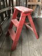 画像4: Vintage Wooden Ladder Step Stool (R239) (4)