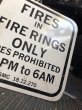 画像3: Vintage Road Street Sign FIRE IN FIRE RINGS ONLY (R260) (3)