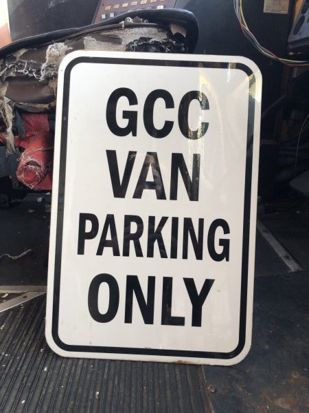 画像1: Vintage Road Street Sign GCC VAN PARKING ONLY (R266) (1)